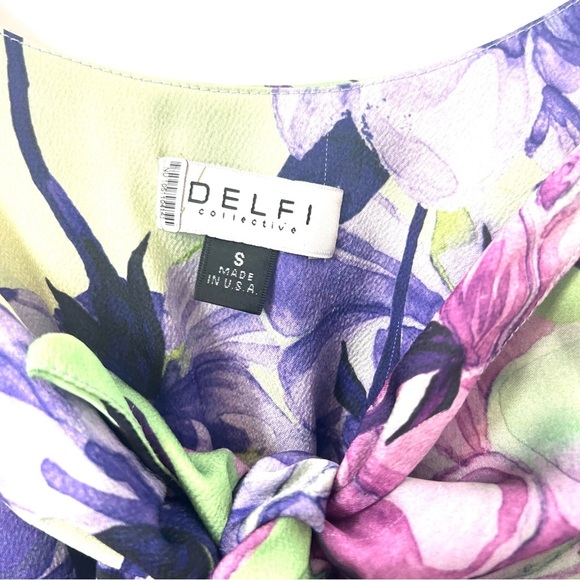 Midi Dress with pleated skirt size S,wedding guest, resortwear adjustable straps - Picture 9 of 16